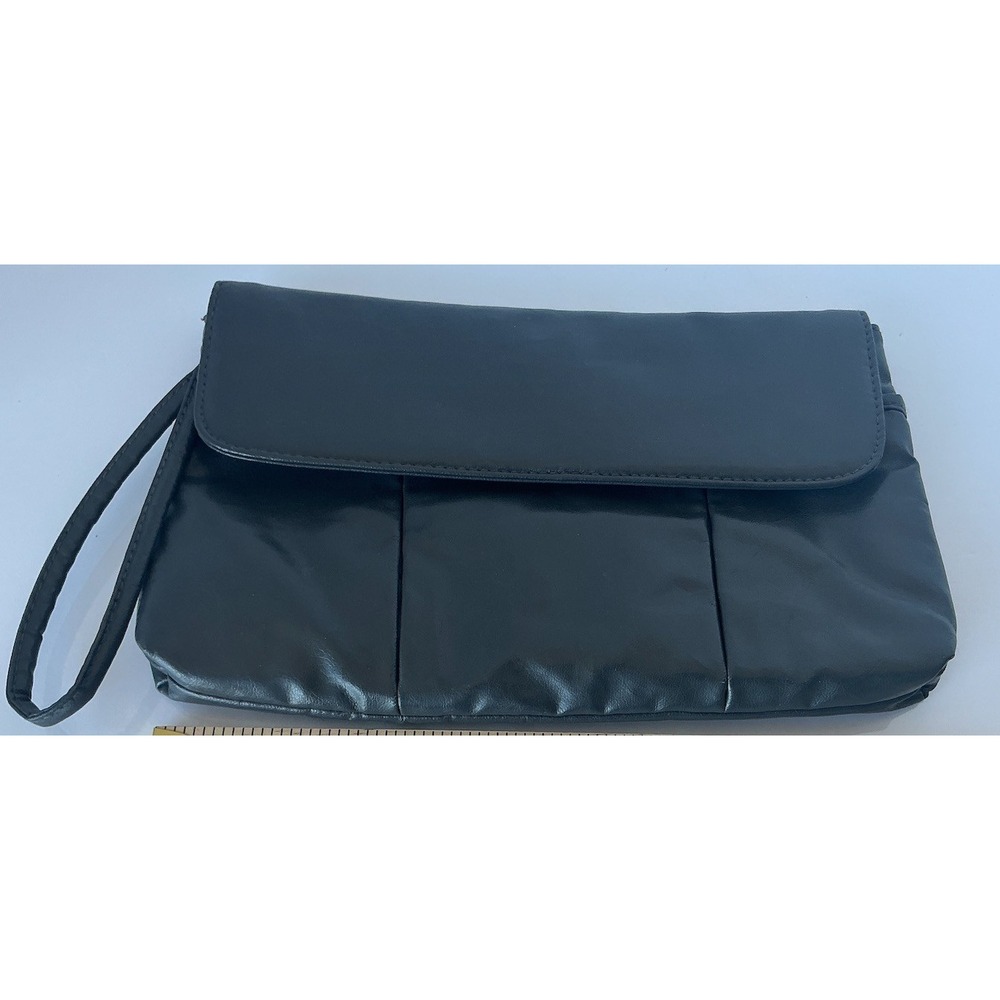Tandem Brown Leather Wristlet Clutch Small Fold‎ Over Handbag